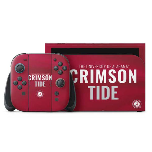 University of Alabama Crimson Pride Nintendo Switch 2 (2025) with Joy-Con Skin